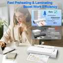 13 Inch Laminator Machine with 30 Laminating Sheets, A3 11-in-1 Hot & Cold Thermal Laminator for Teachers, 60S Fast Warm-Up, 450mm/min, Never-Jam Design Laminate for Home, Office, School -White