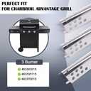 Hiorucet Grill Grate Parts for Charbroil Advantage 3 Burner 463343015, 463335115, 463370015, Cast Iron Cooking Grid Grates, Heat Shield Plate Tents for Char-Broil Advantage Grill Replacement Parts.