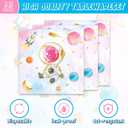 141Pcs Space Party Supplies for Boys Baby Shower 1st 2nd Birthday Party Decorations Blue Moon Star Outer Space Planet Theme Plates Napkin Cups Forks Knives Tableware Set for 20 Guests