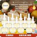 Plug in Refills Air Freshener  12 Pack Wall Plug-In Refill, Dreamy Marshmallow, Sicilian Lemon, Golden Apple, Vanilla Cake, 7.92 Fl Oz, Compatible with Air Wick & Glade, Not Include Glade Plus