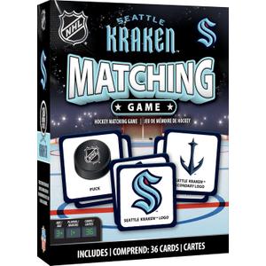 Masterpieces Sports Games - Seattle Kraken NHL Matching Game - Game for Kids and Family - Laugh and Learn