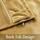 MIULEE Velvet Curtains 90 inches - Luxury Blackout Curtains for Bedroom Living Room Thermal Insulated Super Soft Window Drapes Rod Pocket & Back Tab, Golden, W52 x L90 inches, 2 Panels