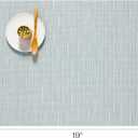 Chilewich Bamboo Placemats Set of 4, Woven Rectangle Placemats | Reusable, Stain-Resistant, Indoor/Outdoor Tabletop Protection, 19" x 14", Seaglass, 14"x19"
