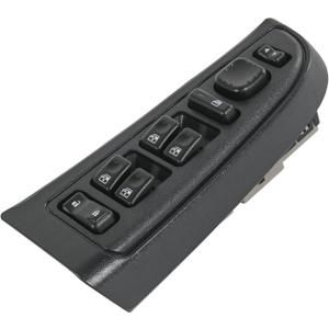 DICMIC Front Driver Side Master Power Window Switch and Door Lock & Black Bezel Assembly Compatible with 2003-2007 Chevrolet, GMC, Cadillac Select Model Replace# 15883323, 901-075, DWS-220