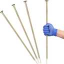 JPOIP 23-Inch Long Rebar Stakes - 1/2 Inch Diameter Heavy Duty Galvanized Steel Ground Asphalt Anchors for Speed Bump, Wheel Stop, Tent and More (4)