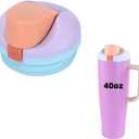 Replacement Lid Compatible with Owala Freesip Sway 40oz Tumbler, Leakproof Water Bottle Tumbler Lid Accessory Compatible for Owala 40OZ, BPA-Free