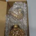 7/8 inch Curtain Rods for Windows 66 to 120 Inch, USFOOK Telescoping Splicing Drapery Rods, Decoration for Home with Luxury Gold Decorative Translucent Finials