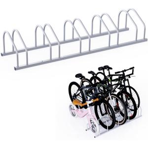 Bike Stand, Bike Rack Floor Parking Bicycle Stand, Indoor and Outdoor Bike Storage Rack for Mountain Bike, Road Bike, Child's Bicycle, 5 Bikes Stand for Garage