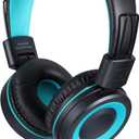 M3 Kids Headphones with Microphone Lightweight Foldable Adjustable Stereo Bass On-Ear Headphones with 1.3 M Tangle-Free Cord for smartphons Tablets MP3/4 with 3.5mm Jack Device(Black)