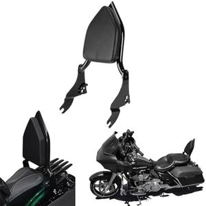 Sissy Bar, PSLER Motorcycle Detachable Backrest Passenger Purpose Seat Back Pad Cushion Adjustable Freely Removable for Touring Street Glide Electra Glide Road Glide Road King 2009-2024 Sissy Bar, PSLER Motorcycle Detachable Backrest Passenger Purpose Seat Back Pad Cushion Adjustable Freely Removable for Touring Street Glide Electra Glide Road Glide Road King 2009-2024