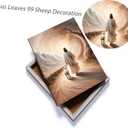 Jesus Leaves The 99 Sheep Canvas Wall Art Jesus And Lamb Picture Wall Decor Christ The Good Shepherd Lost Lamb In Poster Print Painting for Living Room Bedroom Church Home Decoration Prepare To Hang