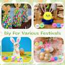 Soulchen 24 Pcs Easter Party Game Rabbit Bunny Table Tennis Balls Yellow Chicken Chickie Plastic Funny Table Tennis Stress Props 40 mm for Spring Playing Party Favors Gift Bag Filler(Easter Rabbit)