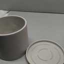 SANDYBAYTAS 11 Inch Pot for Plants, Large Cement Planter with Drainage Hole, Mid-Century Modern Concrete Flower Pots for Home Decor, Office & Outdoor (Gray)