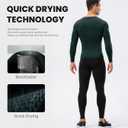 Men's Compression Shirt Long Sleeve Athletic Workout T-Shirts Top Active Sport Base Layer Undershirt Dry Fit (XL)