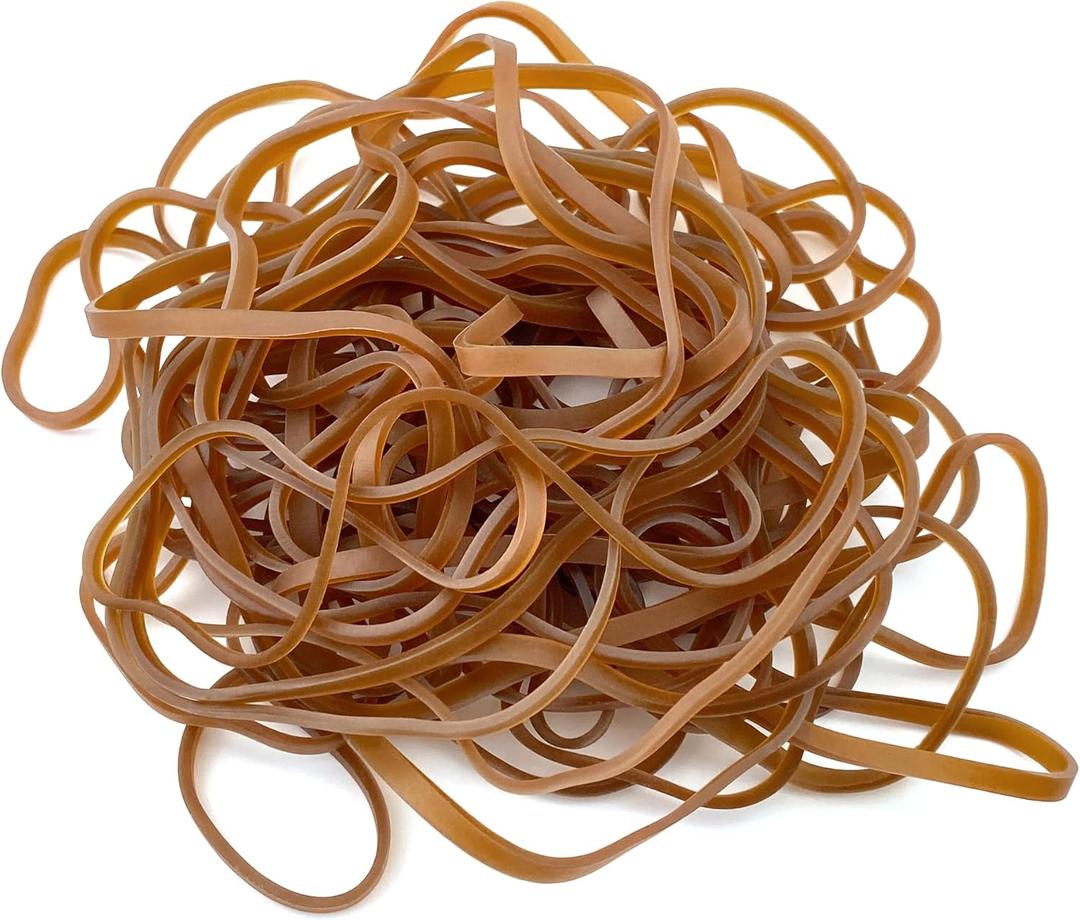 Quacc 50 PCS Large Rubber Bands Big Heavy Duty Elastic Bands, Natural Rubber Strong Thick Elastic Band for Home Office Supplies, Garbage Cans (6.3 x 0.15 inch)