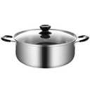 Stainless Steel Saucepan, 0.9 Quart Double Handle Milk and Soup Pot with Lid for Warming, Cooking and Boiling Milk, Spaghetti, Soup in Kitchen and Outdoor (16cm)
