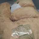 Soulchen 47 Inches Giant Bear Stuffed Animal Soft Large Bear Plush Oversized Stuffed Toys with Bow for Boys Girls Birthday Gift Baby Shower Party Favors(Light Brown)