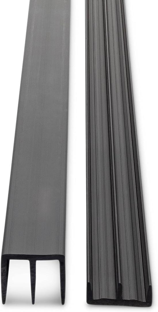 Randall Manufacturing 1/4" Plastic Sliding Door Track (Black, 4 FT Long)