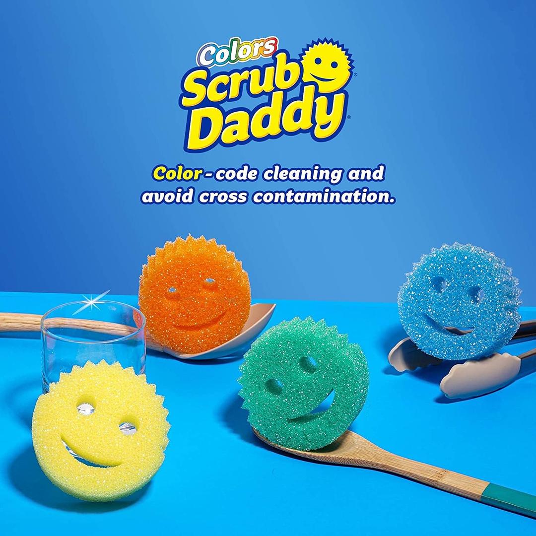 Scrub Daddy Sponge Set Color Variety Pack - Scratch-Free Multipurpose Dish Sponge - BPA Free & Made with Polymer Foam - Stain, Mold & Odor Resistant Kitchen Sponge 12 Pack