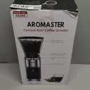 Aromaster Burr Coffee Grinder with 48 Gind Settings, Conical Coffee Bean Grinder for Home Use,Stainless Steel,40 Seconds Adjustable Timer,Anti-static,Easy to Clean with Brush (Silver)