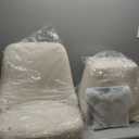 Swivel Dining Chairs Set of 4, Upholstered Mid Century Modern Deskchair with High Back, Linen Fabric Kitchen Chairs for Dining Room, Bedroom, Dressing Room, Linen