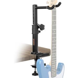 STRICH Guitar Desk Stand with Desk Clamp, Heavy Duty Metal Guitar Desk Mount Adjustable Height for Acoustic, Electric Guitar, Bass, TGS-1