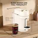 Nespresso Vertuo Next Coffee and Espresso Maker by DeLonghi, Creamy White with Gold
