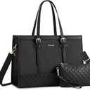 LOVEVOOK Laptop Bag for Women 17.3 inch Canvas Laptop Tote Bag, Large Capacity Work Bag with Clutch Purse, Computer Bag Office Business Briefcase, Casual Handbag for Travel College Teacher School