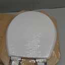 Mayfair Cassel Slow Close Toilet Seat, Easy Clean, Non Slip Premium Wood Seat, Easy Install, Made in USA, Round, White