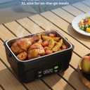 Heated Lunch Box for Men, Electric Lunch Box for Adults, 6.3 Cup Portable Food Warmer, 24000mAh Rechargeable Self Heating Food Heater for Truck Driver Traveler Office Worker