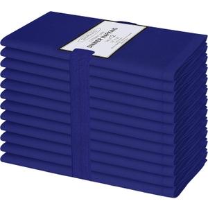 Cotton Clinic Cloth Dinner Napkins - Perfect Everyday Use Table Napkins - Soft Durable Washable - Ideal for Party Wedding Christmas Easter - Set of 12-20x20 inches Navy Blue Napkins