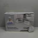 MR.SIGA Toilet Stool Squat Adult, Bathroom Stool Heavy Duty, Anti Slip Toilet Step for Bathroom, Toddler Step Stool for Kids, Off-White & Dark Gray