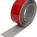 20Ft Floor Transition Strip, Floor Cover Strips Self Adhesive Flooring Transitions Laminate, 2"Wide Vinyl Floor Flat Divider Strip Trim for Carpet Threshold Strip (Grey Wood Grain)