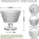 Glass Dessert Bowls Set of 8, 9oz Ice Cream Sundae Cups for Breakfast, Oats, Milk, Sorbet, Yogurt (8PCS)
