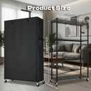 Wire Rack Shelving with Cover, 36" W x 14" D x 63" H, 4-Tier Metal Storage Shelf, with Premium 600D Oxford Rack Cover for Closet, Bedroom & Dorm