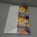 Party Greeting 120 Pcs Easter Church Bulletin Bulk Paper Jesus Has Risen Church Bulletins Religion School Study Supplies Jesus Worship Christian Inspiring Handouts for Bible Information (Cross Sunset)