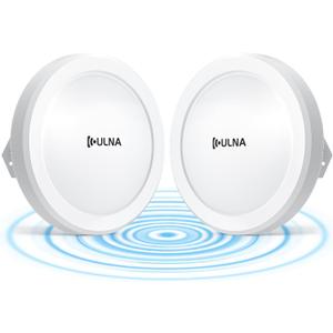 Wireless Bridge CPE609P, 1000Mbps Point to Point WiFi Bridge Outdoor, 5KM WiFi Internet Bridge Kit, 5.8G PtP PtMP Wireless CPE with 2 Gigabit LAN Ports,14dBi Antenna, IP65 Weatherproof, Plug & Play