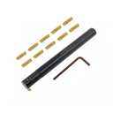 GBJ MGIVR2016-2 with MGMN200-G 3020 Grooving Cut-Off Cutter Grooving Insert Boring Bar 16mm 5/8" Grooving Cut-Off Holder for MGMN200 Carbide Inserts Holder