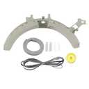 WE49X21874 Dryer Bearing Kit Compatible with GE Contains WE14M124 Bearing WE9M30 Drum Felt WE12M29 Belt WE1M1067 Bearing Slides WE1M504 Glide Slides WE12X83 Pulley Idler