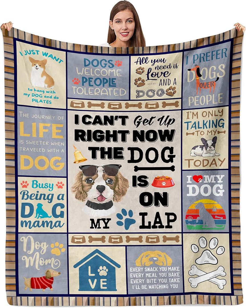 Dog Mom Gifts for Women, Dog Lovers Gifts, Presents for Dog Lovers/Moms Women, Doggy Blanket 50"x60", Presents from Doggy to Mom for Birthday Soft Throw Blanket