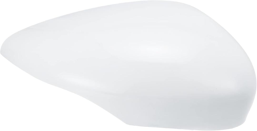 X AUTOHAUX White Right Side Car Side Door Wing Mirror Cover Rear View Mirror Cap for Ford Fiesta MK7 2008 2009 2010 2011 2012 2013 2014 2015 2016 2017 for Models with Signal Lamp