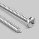 #8 x 5/8 Inch Pan Head Wood Screws, Phillips Drive, Stainless Steel 304 (18-8), Self Tapping for Wood, Sheet Metal Screws, 100 Pack