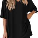 PRETTYGARDEN 2 Piece Sets for Women Summer 2026 Lounge Short Set Spring Matching Biker Shorts V Neck Oversized Shirt Clothing XXL