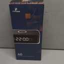 Digital Alarm Clock White Noise, Loud Digital Alarm Clocks Bedrooms, Alarm Clock Speaker Wireless Charger AUX USB Bluetooth Speaker 12/24H Dual Alarm Snooze Adjustable Brightness, Black