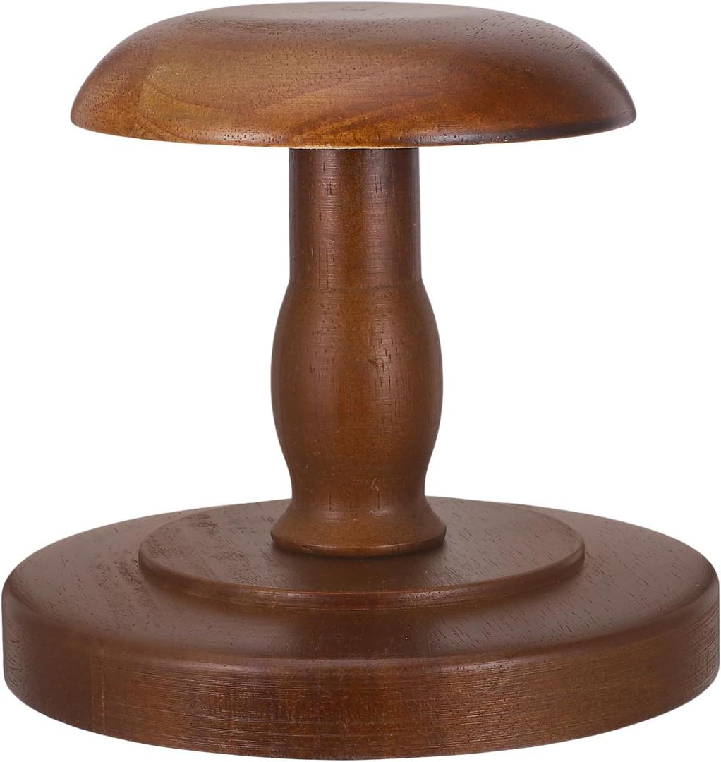 Wood Hat Display Stand, Vintage Hat Holder Freestanding Table Hat Rack Antique Hat Holder Hat Support Rack Mushroom Hat Display for Wig, Cap, Hat
