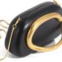 Clutch Purses for Women Formal, PU Leather/Marble Acrylic Evening Bags with Chain, Trendy Metal Handle Purses 2025
