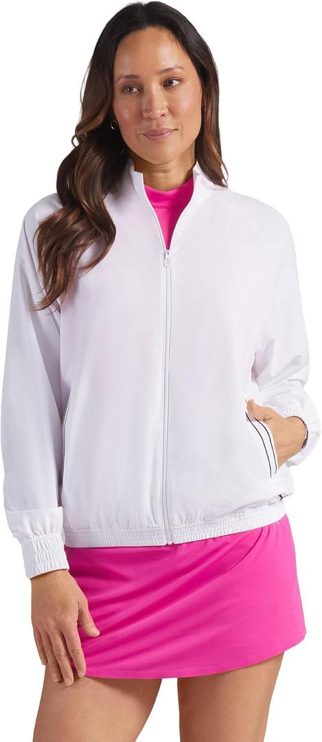PUMA Women's Fz Wind Golf Jacket (White, XXL)