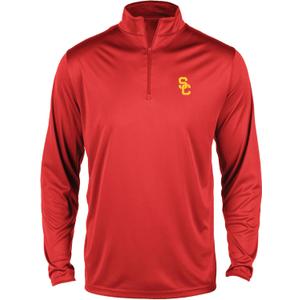 Dunbrooke Men's USC Trojans Legend 1/4 Zip (Medium, Red)