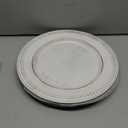 13" Vintage Charger Plates, Beaded Chargers for Dinner Plates Set of 6, Charger Plates Bulk Wedding, White