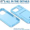 Petocase for iPhone 17 Pro Wallet Case Card Holder Slot Ultra Slim Fit Flexible TPU Gel Rubber Soft Skin Silicone Protective Phone Case Cover for Apple iPhone 17 Pro 6.3 inch Light Blue